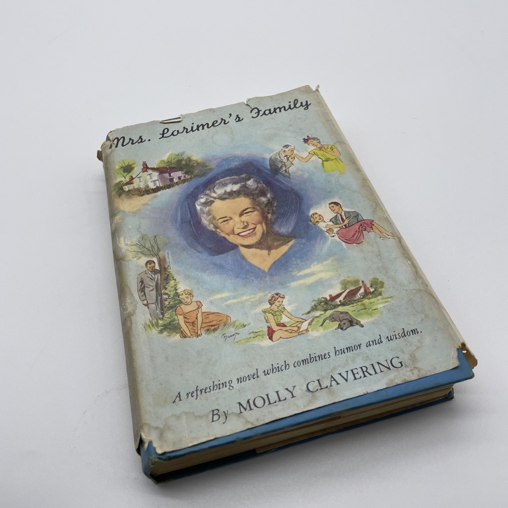1953 Mrs. Lorimer's Family Hardback Book Molly Clavering Vintage